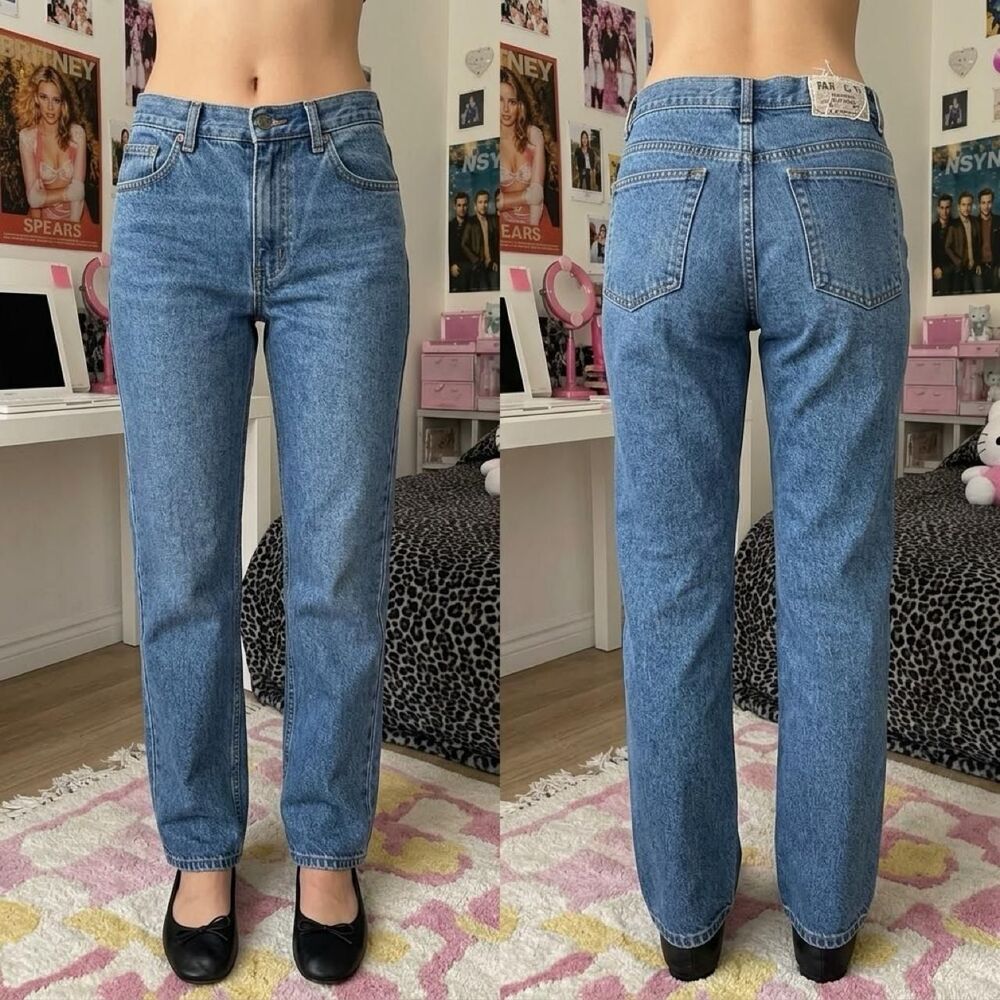 Vintage Faded Glory Denim Jeans High Ride Mom Jeans Waist 29 Tapered Fit